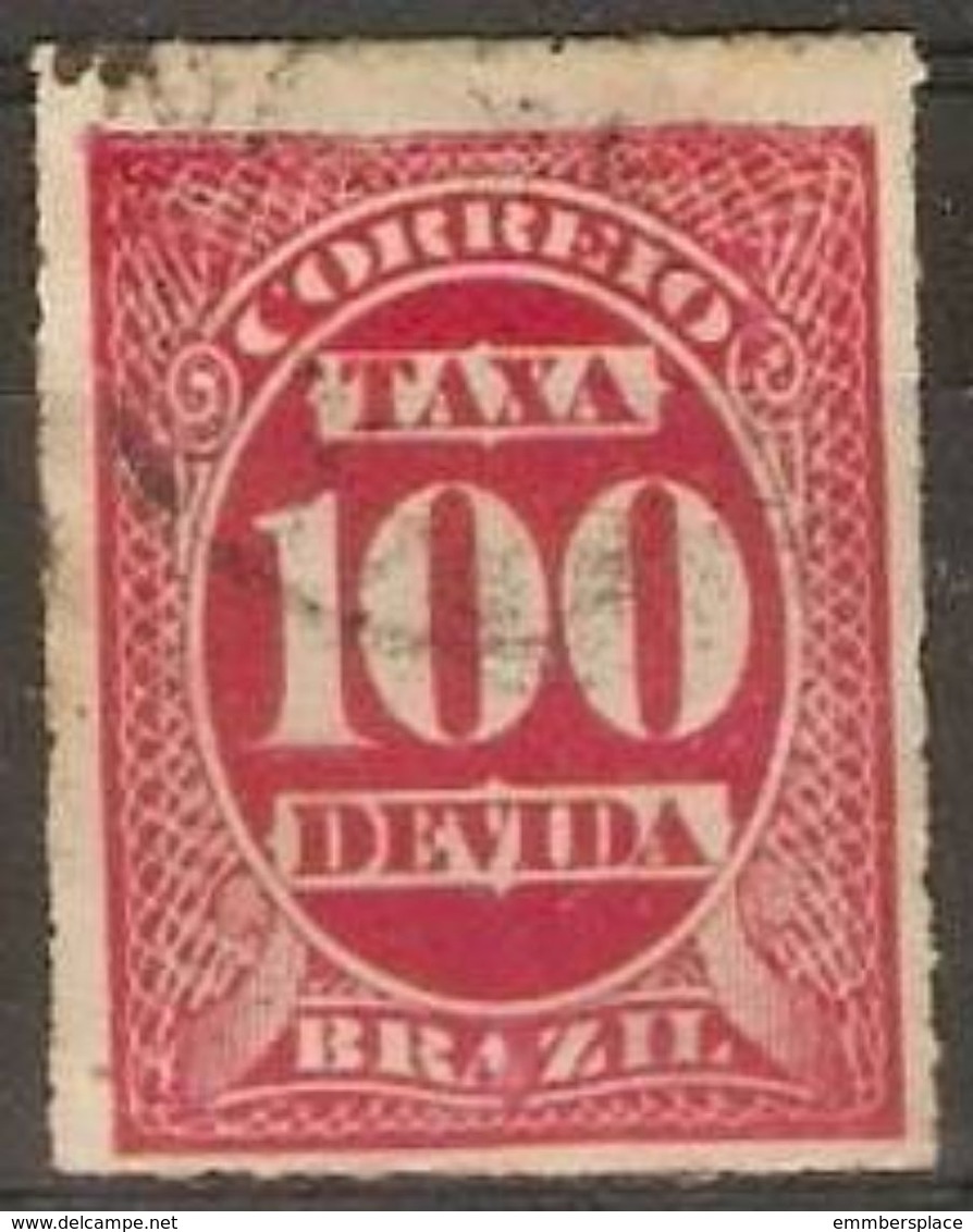 Brazil - 1890 Postage Due100r Used   SG D91 - Postage Due