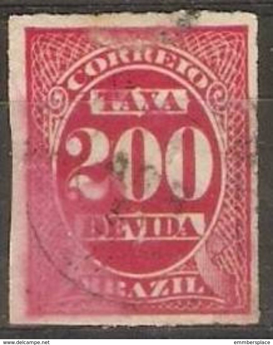 Brazil - 1890 Postage Due 200r Used  SG D62 - Postage Due