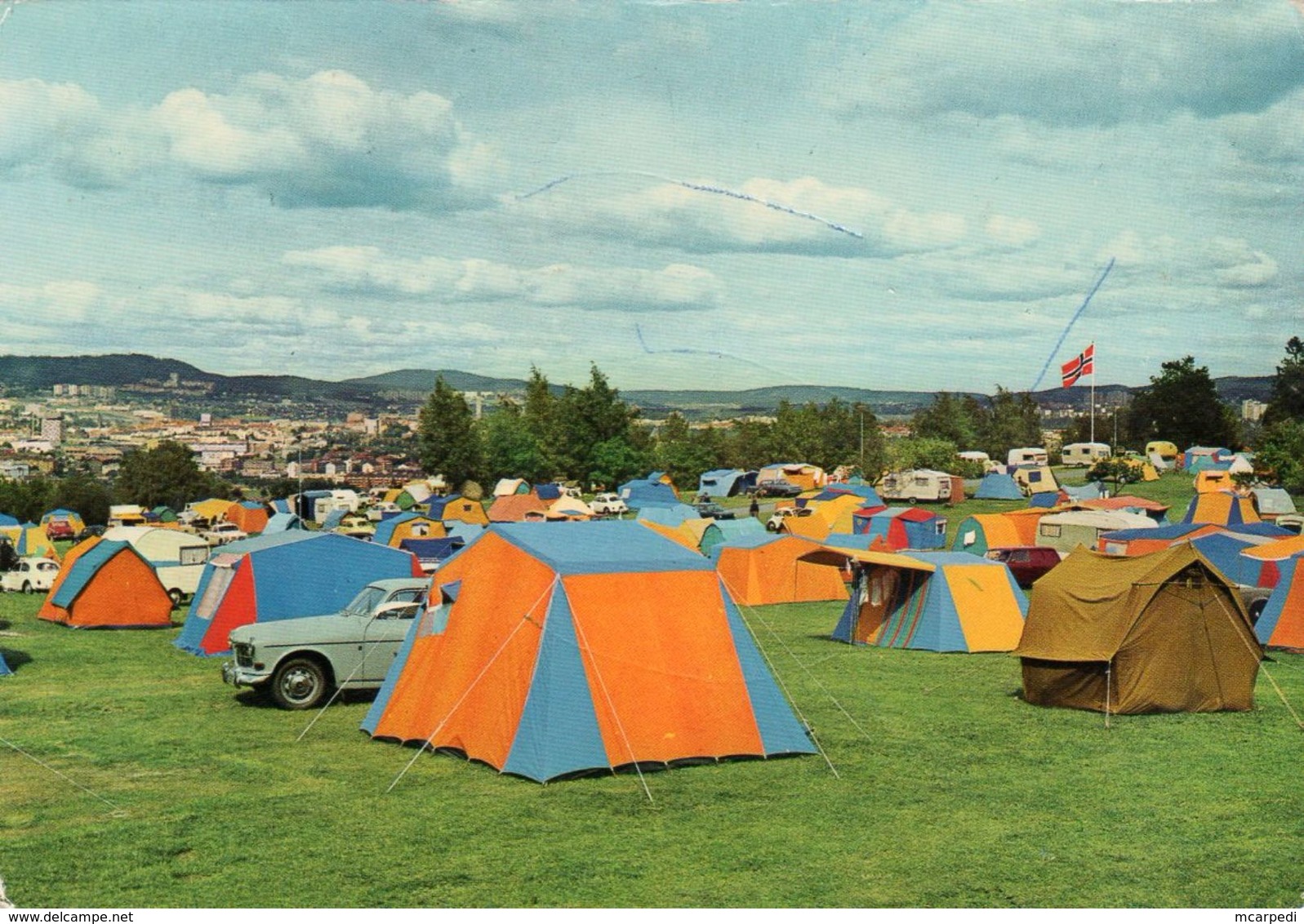 < Automobile Auto Voiture Car >>  Volvo 121, Camping Caravan Oslo Norway Norvège - PKW