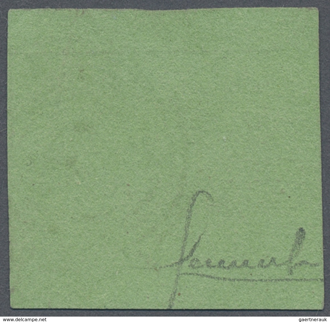 O Baden - Marken Und Briefe: 1852, 6 Kr. (dunkel)gelblichgrün Als Linke Obere Bogenecke Mit Nummernste - Autres & Non Classés