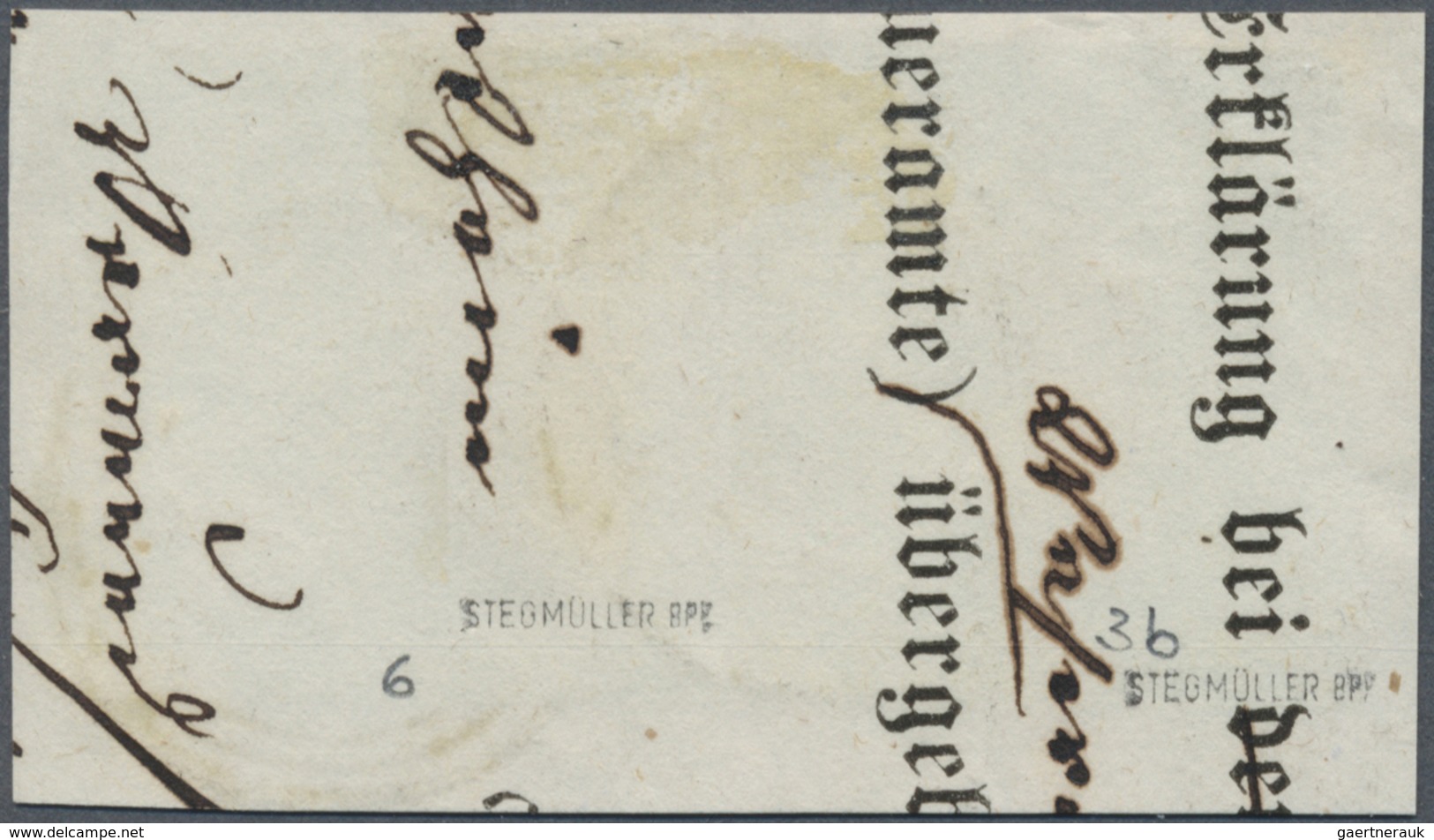 Brfst Baden - Marken Und Briefe: 1851/53, Ziffernausgabe 6 Kr. Schwarz Auf Grün Und 1853, 3 Kr. Schwarz Au - Altri & Non Classificati