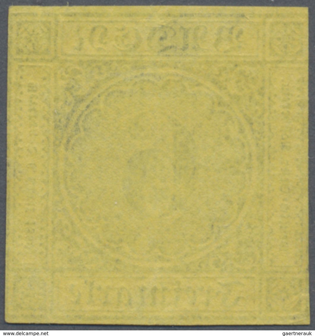 (*) Baden - Marken Und Briefe: 1853, Ziffern-Ausgabe 6 Kr. Schwarz Auf Gelb Mit Plattenfehler I, Einfass - Sonstige & Ohne Zuordnung
