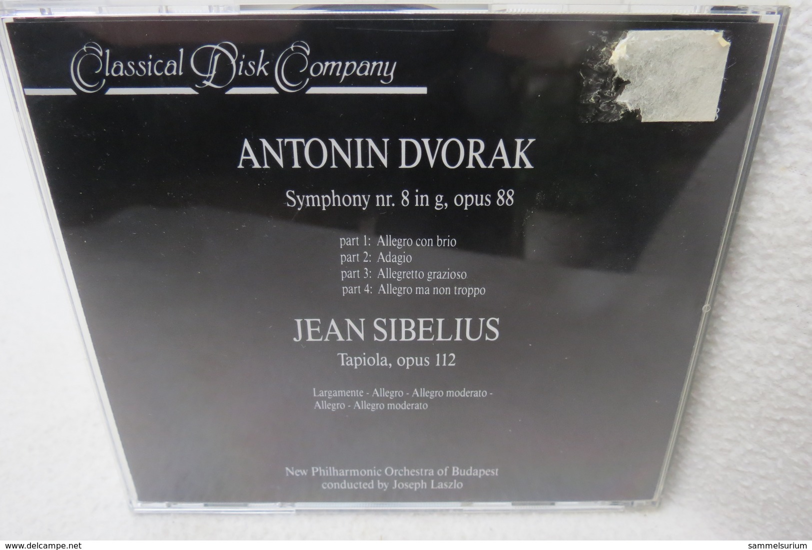 CD "Anton Dvorak/Jean Sibelius" Symphony Nr. 8 In G, Opus 88, Tapiola Opus 112 - Klassik