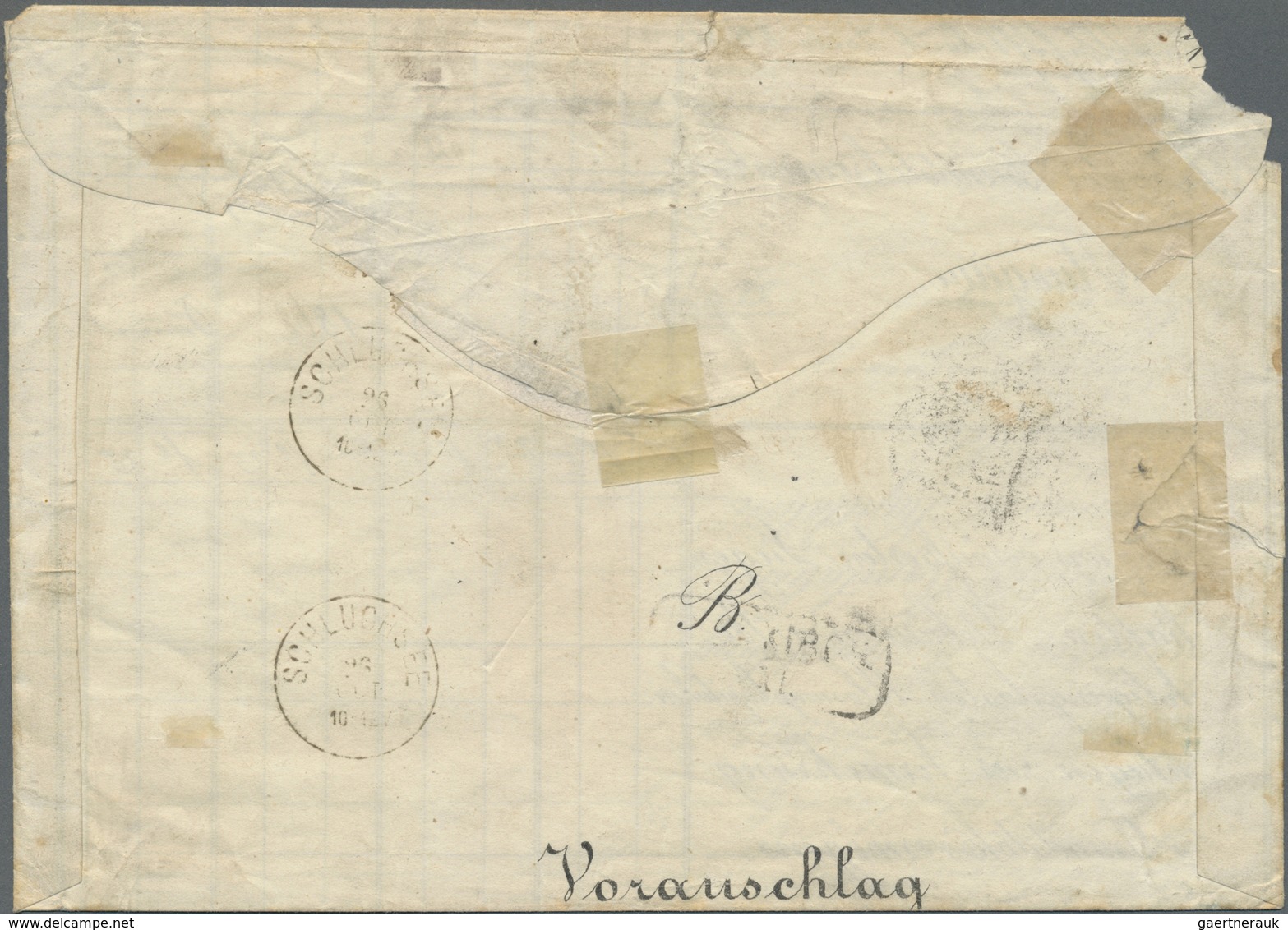 Br Baden - Marken Und Briefe: 1868, Zweimal 1 Kr. Grün Und Zweimal 3 Kr.(Mgl.) Rot Mit K2 "BONNDORF 25 - Sonstige & Ohne Zuordnung