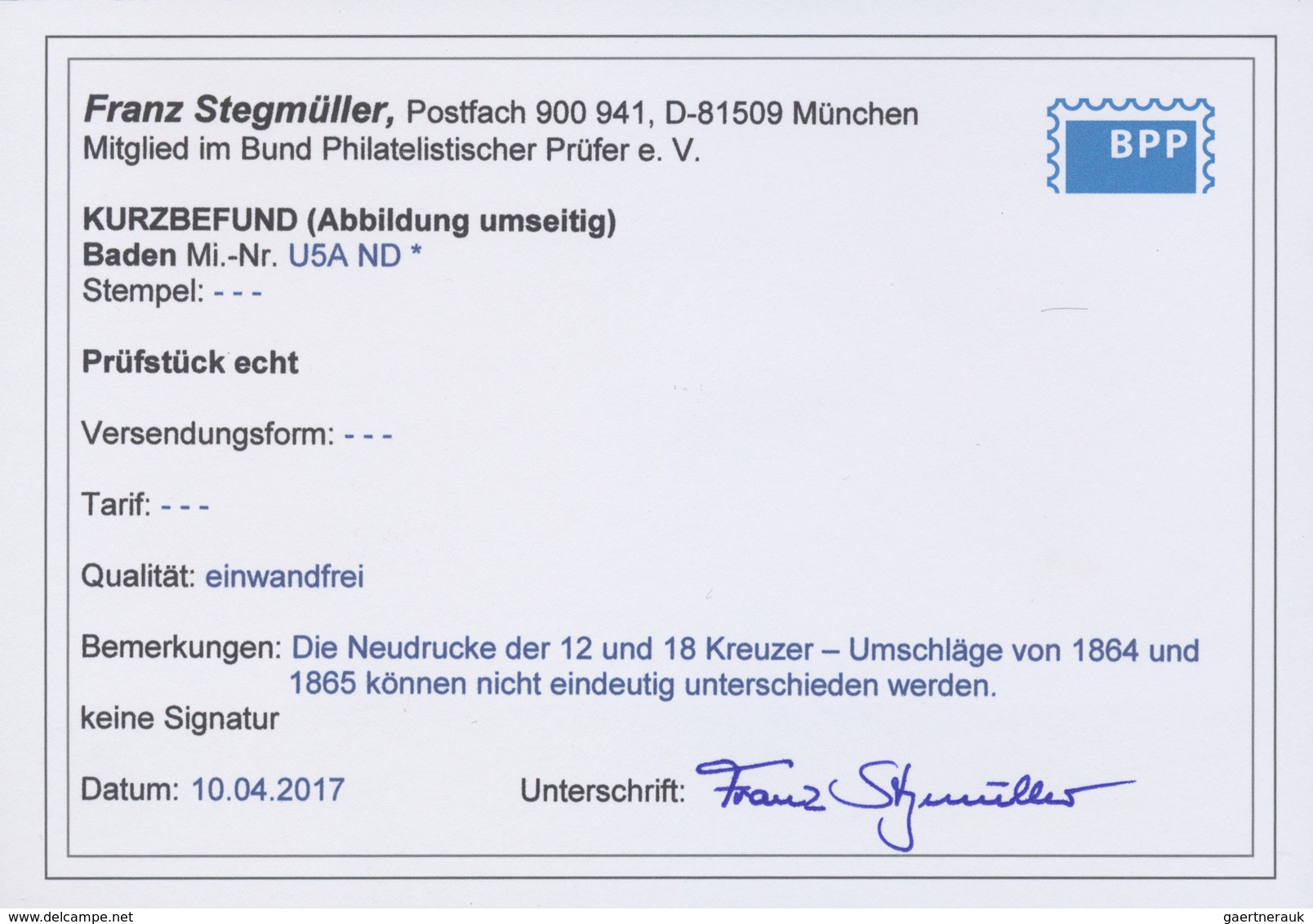 GA Baden - Ganzsachen: 1858, 12 Kr. 18 Kr. Ganzsachenumschlag Je Im Format A, Zwei Ungebrauchte Neudruc - Autres & Non Classés