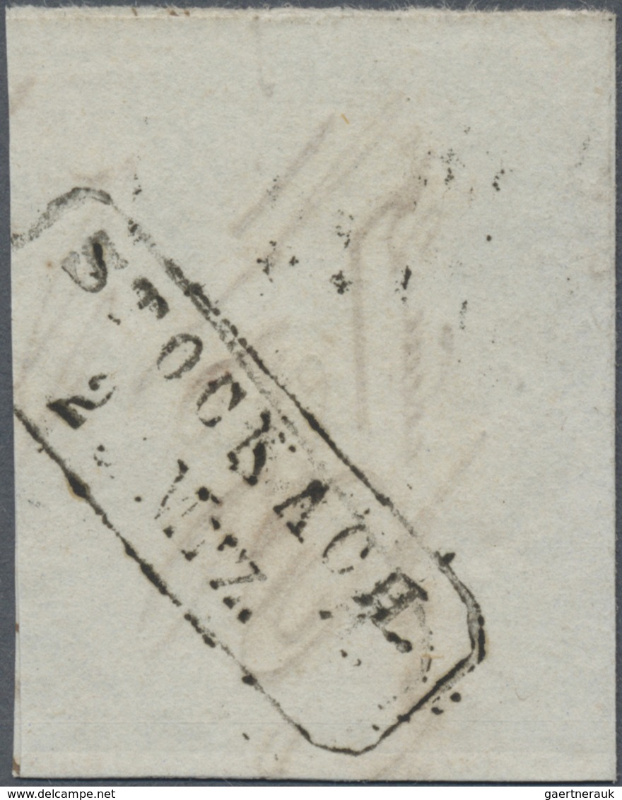 Brfst Baden - Nummernstempel: 158 (Wiesenbach) Zentrischer Klarer Nr.-St. Auf Briefstück Mit 1853, Ziffern - Altri & Non Classificati