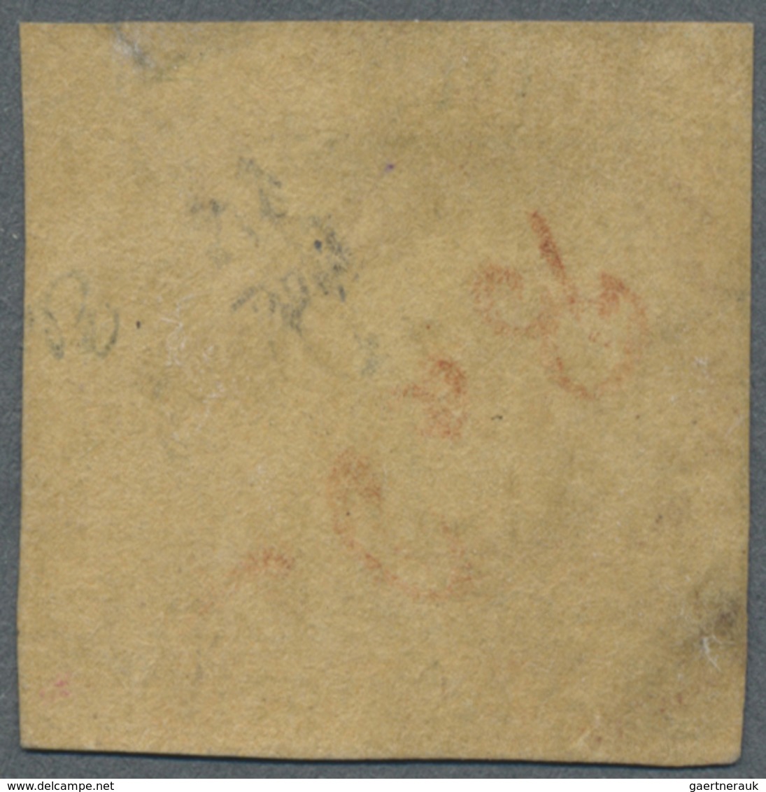 O Baden - Ortsstempel: 1851, "LADENBURG" Roter Fünfringstempel Mit Ortsnummer "78" Auf Mi.Nr.: 1 B Mit - Sonstige & Ohne Zuordnung