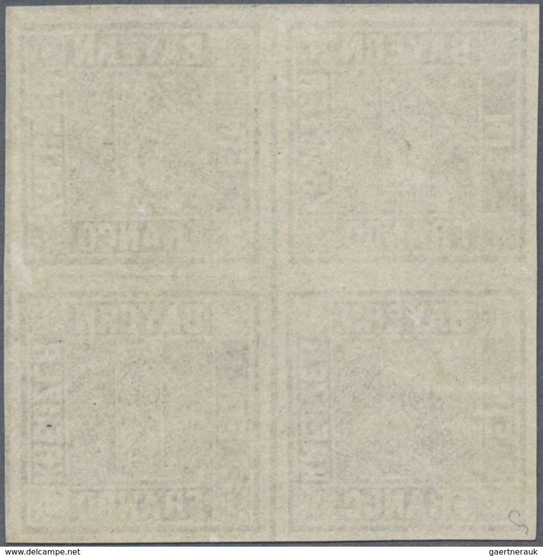 **/*/ Bayern - Marken Und Briefe: 1850, Ziffernzeichnung 1 Kr. Grauschwarz Auf Weiß, Platte 1, Allseits Vo - Sonstige & Ohne Zuordnung