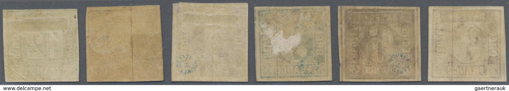 * Bayern - Marken Und Briefe: 1850/1862, Kleines, Sauber Ungebrauchtes Lot Von 5 Marken Der Quadrataus - Sonstige & Ohne Zuordnung