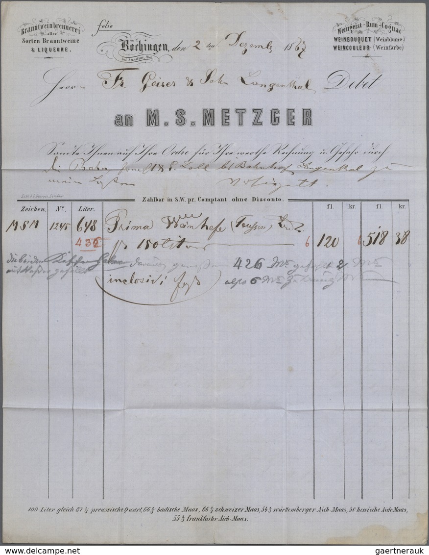 Br Bayern - Marken Und Briefe: 1867, Quadratausgabe 9 Kr Ockerbraun, Allseits Vollrandig, Zusammen Mit - Sonstige & Ohne Zuordnung