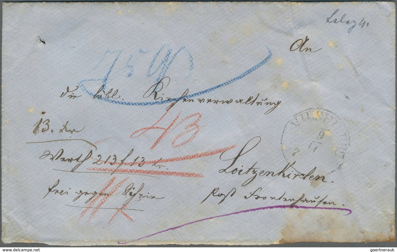 Br Bayern - Marken Und Briefe: 1873, Seltener FAHRPOSTBRIEF Mit 10 Kr. Mattgelb Und 1 Kr. Grün, Beide S - Sonstige & Ohne Zuordnung