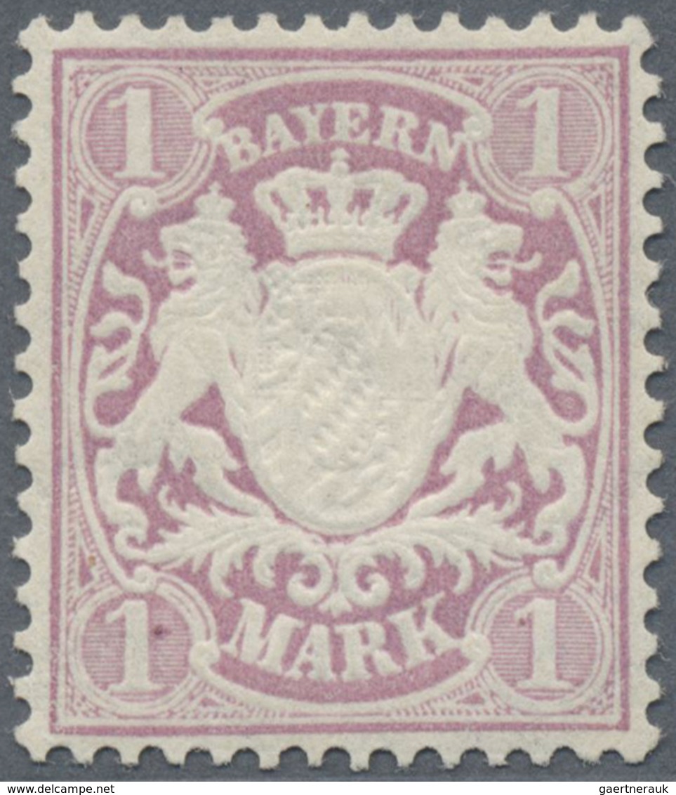 * Bayern - Marken Und Briefe: 1879, 1 Mark Purpur, Wz. 2, Farbfrisches Und Gut Gezähntes Exemplar, Ung - Altri & Non Classificati