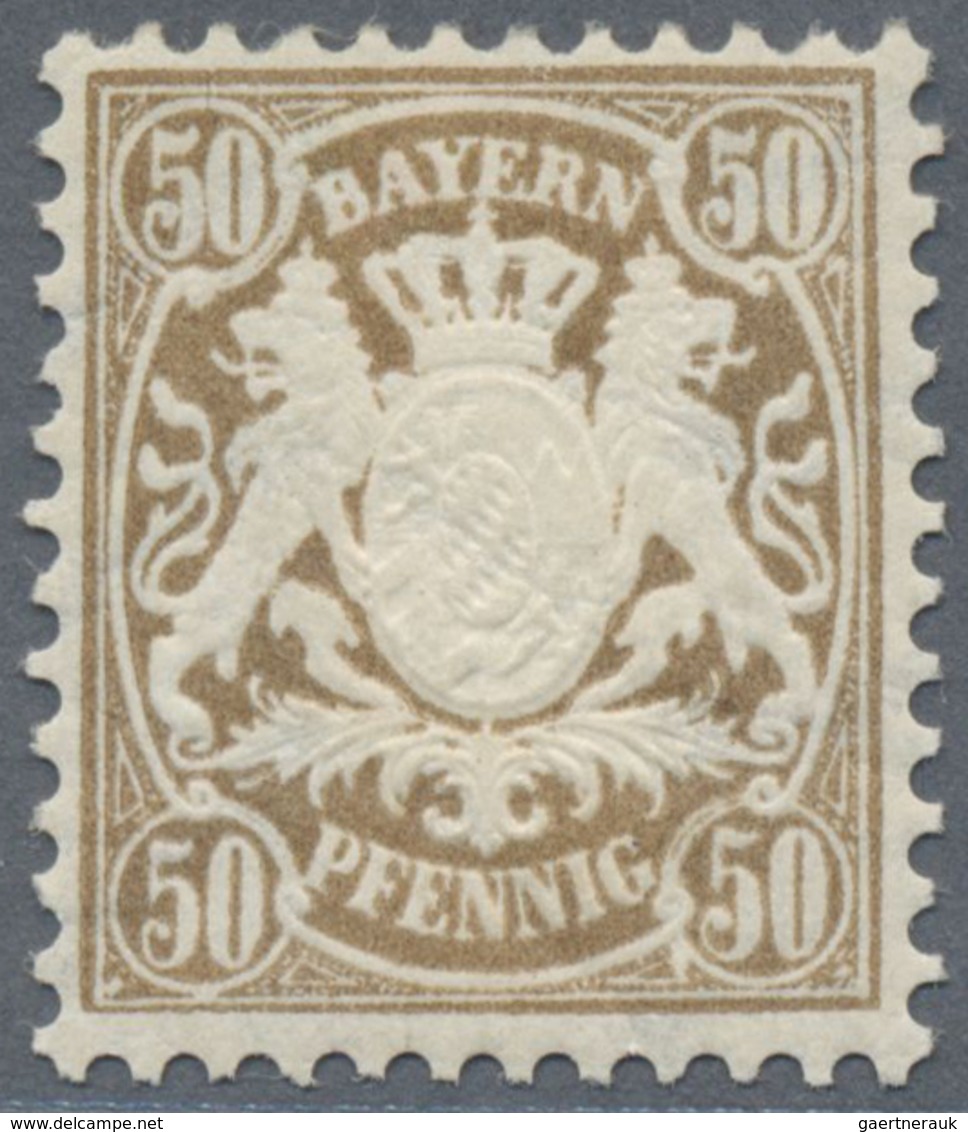 * Bayern - Marken Und Briefe: 1878, 50 Pfg. Dunkelorangebraun, Wz. 2, Farbfrisches Exemplar In Guter Z - Altri & Non Classificati