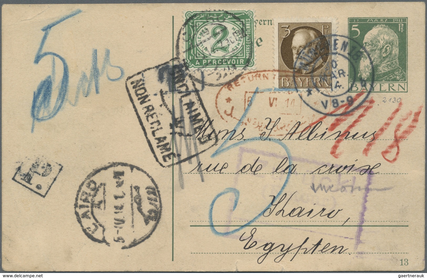 GA/ Bayern - Marken Und Briefe: 1914 (30. März): 3 Pf. Braun Mit Ersttagsstempel "MÜNCHEN 18./ 30. MÄRZ - Autres & Non Classés