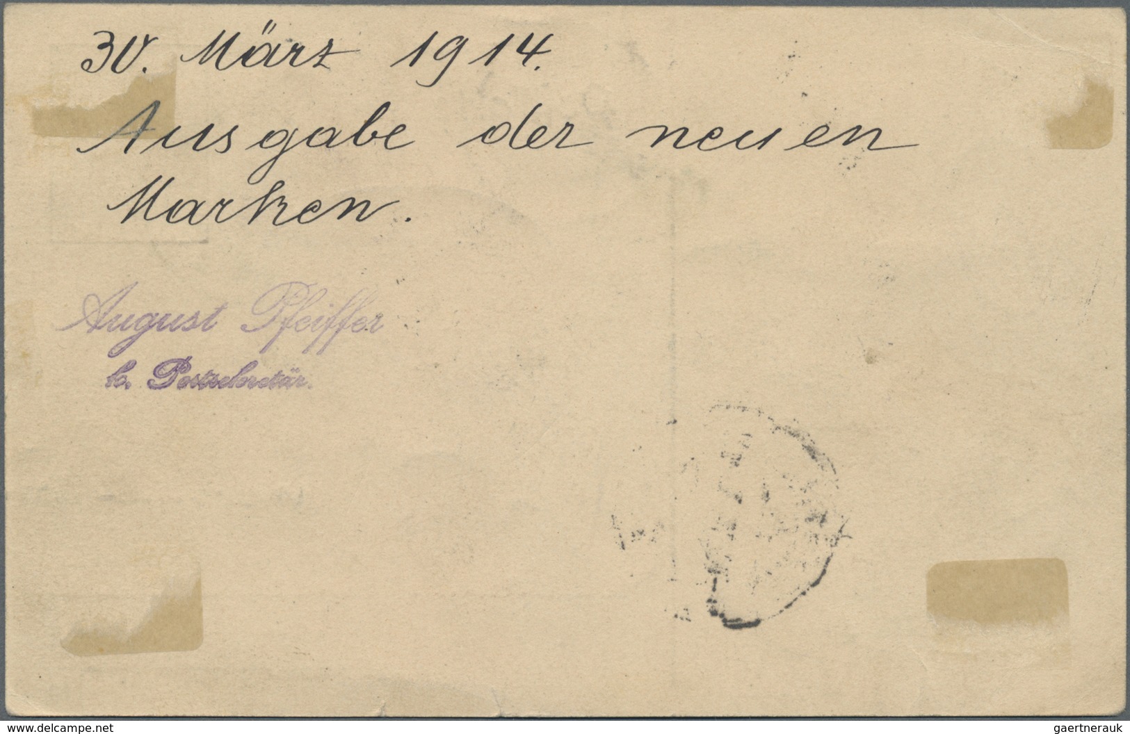 GA/ Bayern - Marken Und Briefe: 1914 (30. März): 3 Pf. Braun Mit Ersttagsstempel "MÜNCHEN 18./ 30. MÄRZ - Altri & Non Classificati