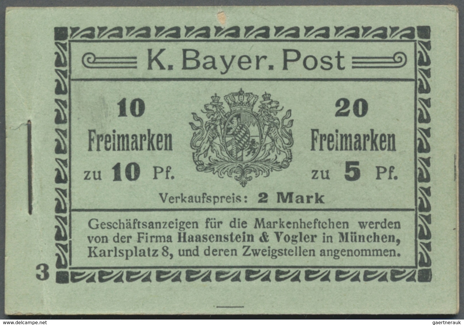 ** Bayern - Markenheftchen: 1911/1912, Markenheftchen Mit Allen Zwischenblättern Und 1x HBl 1 (R56) + 4 - Sonstige & Ohne Zuordnung