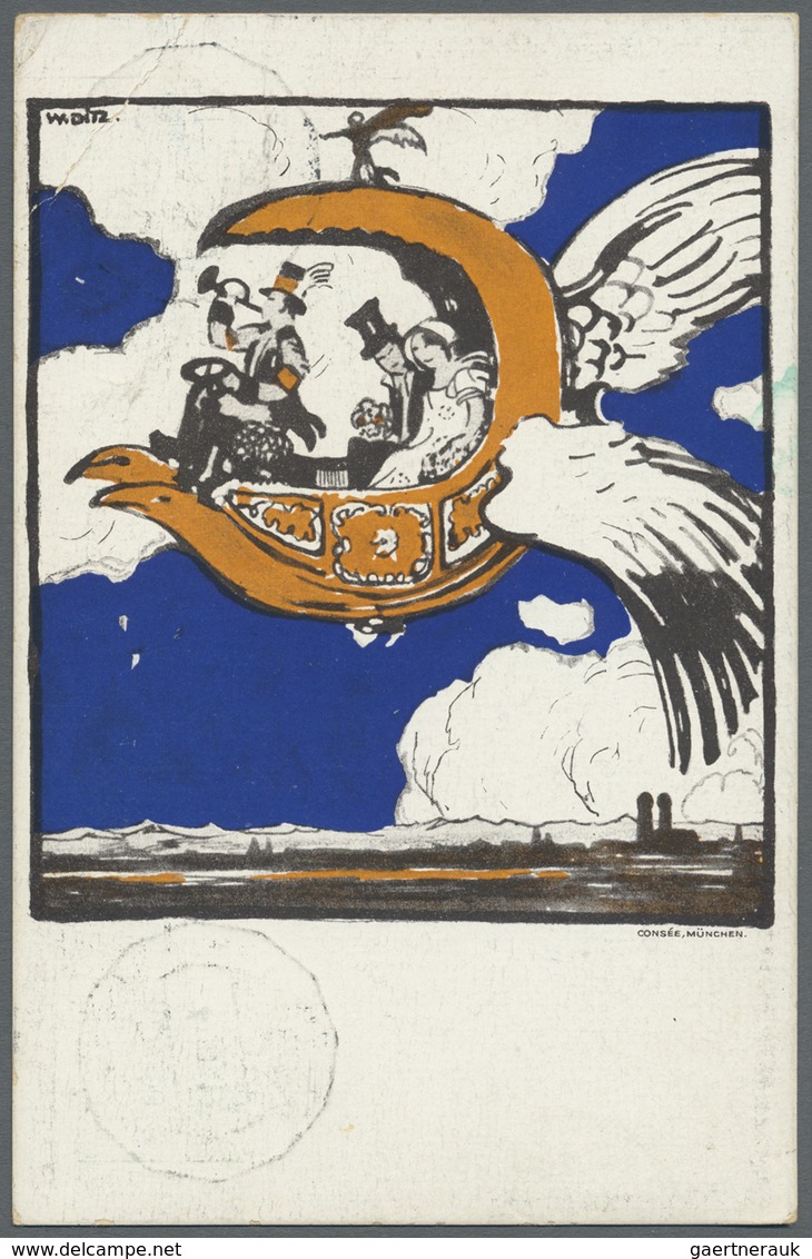 GA Bayern - Ganzsachen: 1912 (4.10.), Sonder-Flugpostkarte Luitpold 5 Pf. Grün Und Links Oben Privater - Sonstige & Ohne Zuordnung