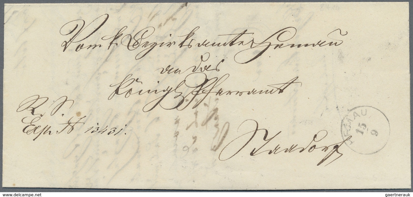 Br Bayern - Ortsstempel: HEMAU / 15.9. (1871), Sehr Seltener Schwarzer Zierstempel Ohne Zierstücke (Sem - Altri & Non Classificati