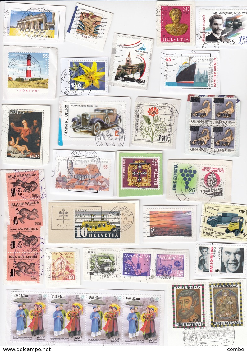 MONDE LOT DE TIMBRES OBLITERES RECENTS / 15 - Collections (sans Albums)