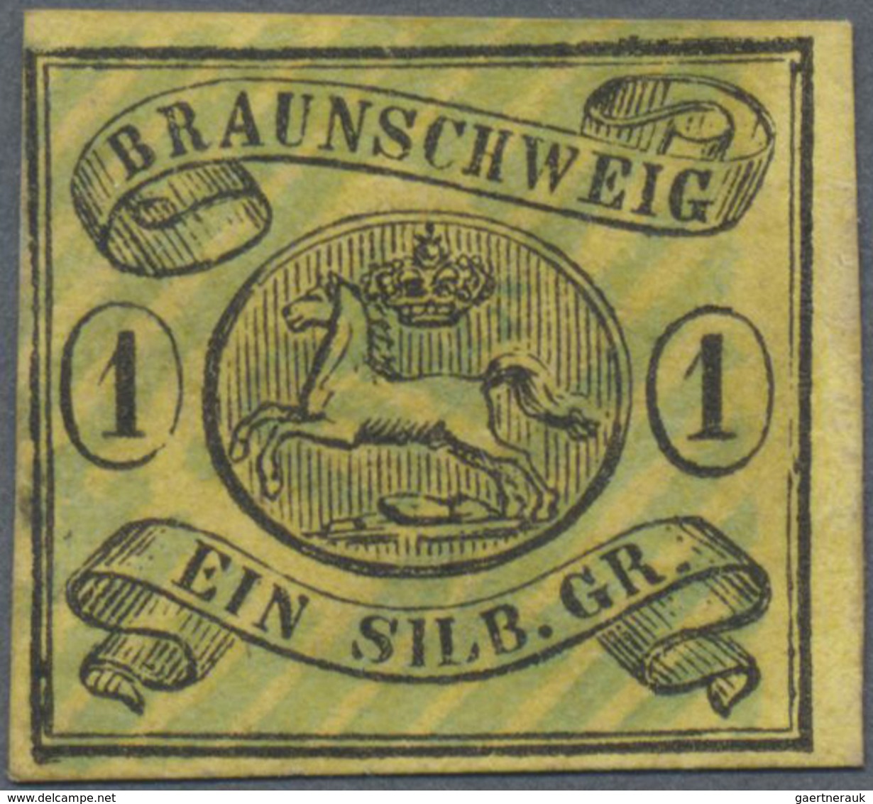 O Braunschweig - Nummernstempel: 49 (Mainzholzen) Sehr Seltener Blauer Nummern-Stempel Auf 1 Sgr. Schw - Brunswick
