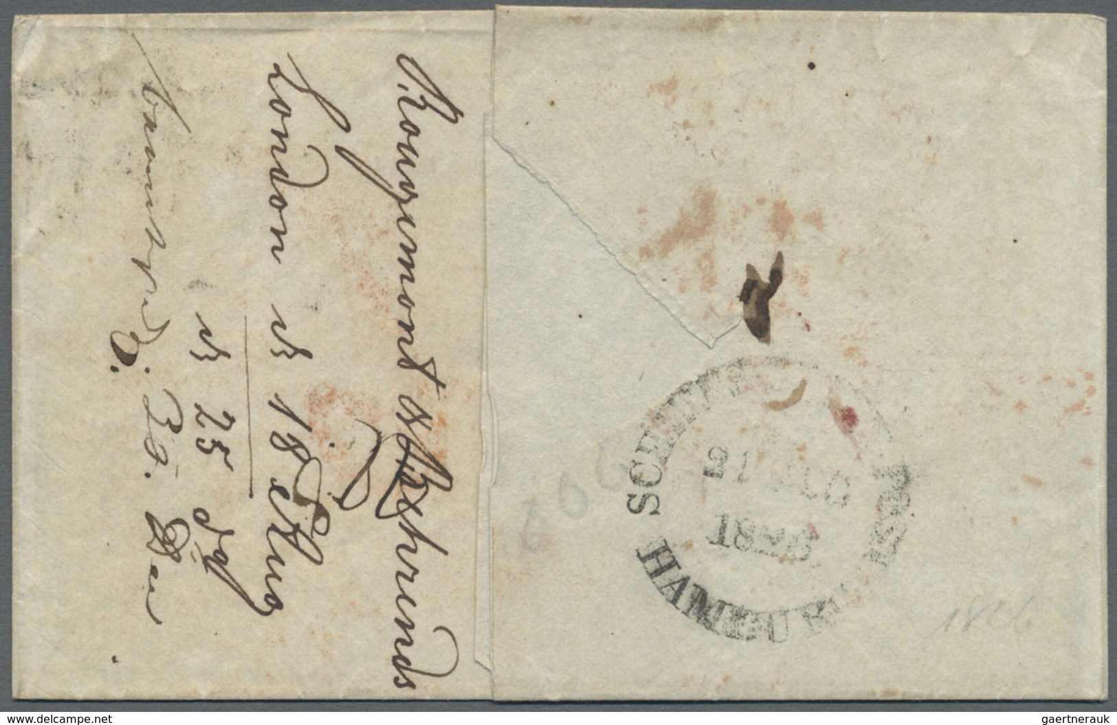 Br Hamburg - Vorphilatelie: 1824/1830, Drei Briefe Mit Schiffsstempeln, Alle Aus Oder Nach Großbritanni - Prefilatelia