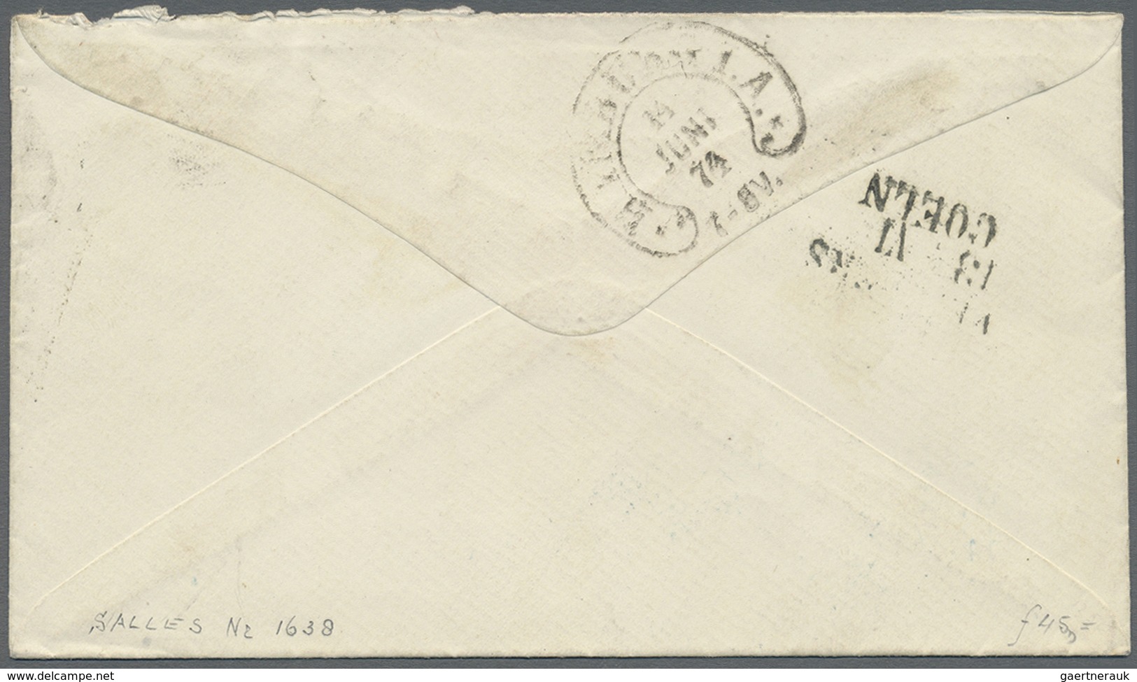 Br Hamburg - Vorphilatelie: 1874, Brief Aus CURACAO Nach Hamburg Mit Französischem Schiffspost-Stempel - Vorphilatelie