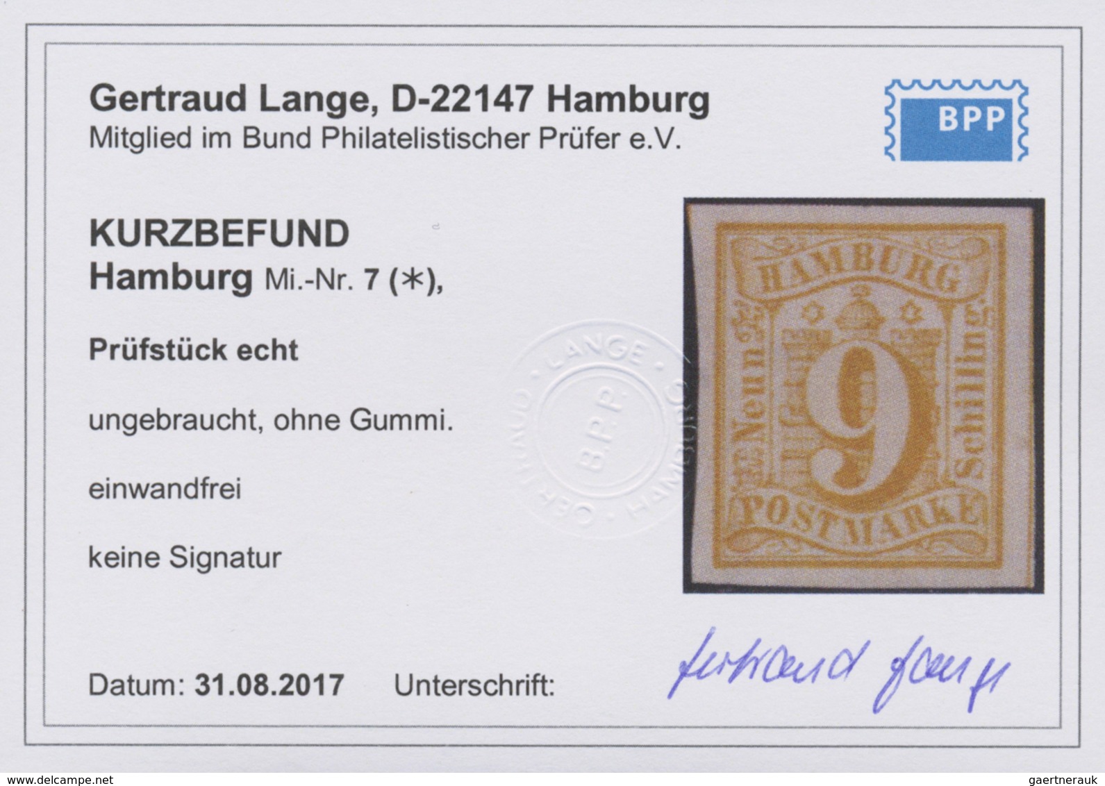 */(*) Hamburg - Marken und Briefe: 1859, Wappen-Ausgabe ½ S und 1 S ungebraucht mit Originalgummi und Falz