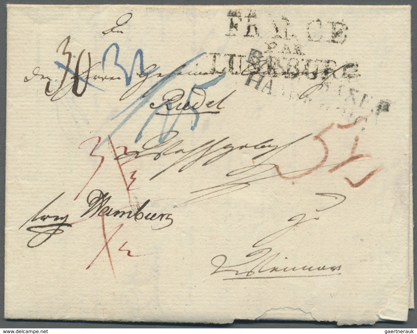 Br Hannover - Vorphilatelie: 1812, Faltbrief Aus STRALSUND (Schweden!), Mit Handschriftlichem Vermerk " - Vorphilatelie