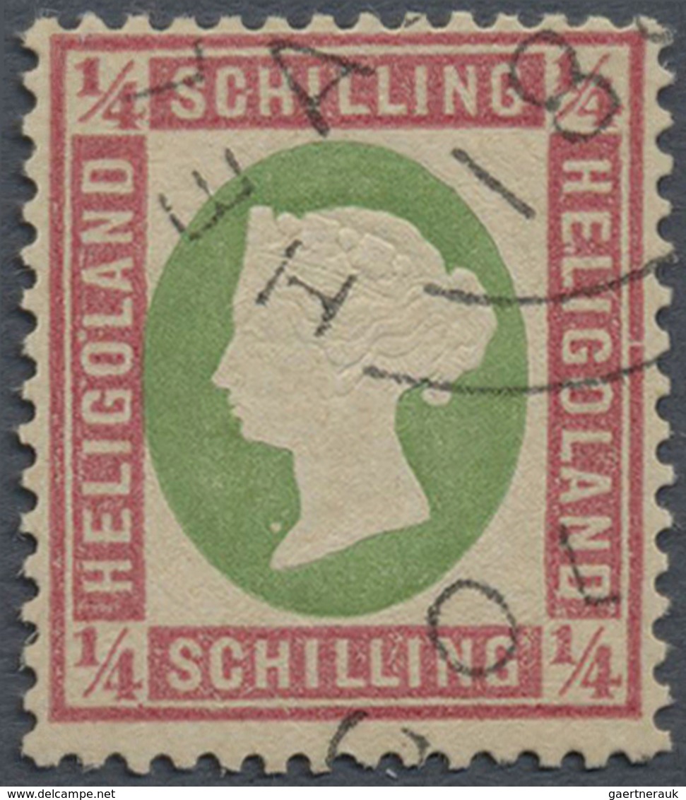 O Helgoland - Marken Und Briefe: 1873, 1/4 S. Königin Viktoria Lilarosa/(lebhaft)graugrün, Gestempelte - Heligoland