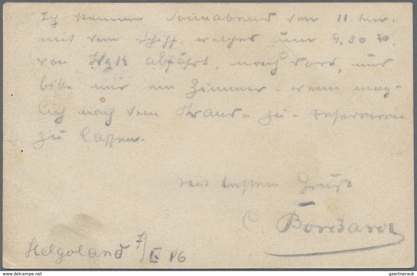 GA Helgoland - Ganzsachen: 1886, 10 Pf Ganzsachenkarte Von HELGOLAND Nach WESTERLAND/Sylt, Seltener "In - Héligoland