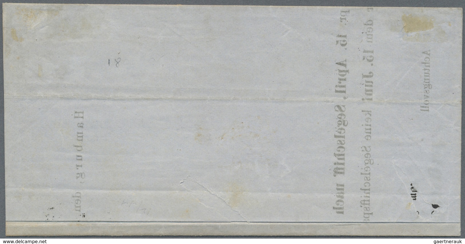 Br Mecklenburg-Schwerin - Marken Und Briefe: 1866, Drucksache Bzgl. Schiffspassagen In Die USA, Mit Adr - Mecklenbourg-Schwerin