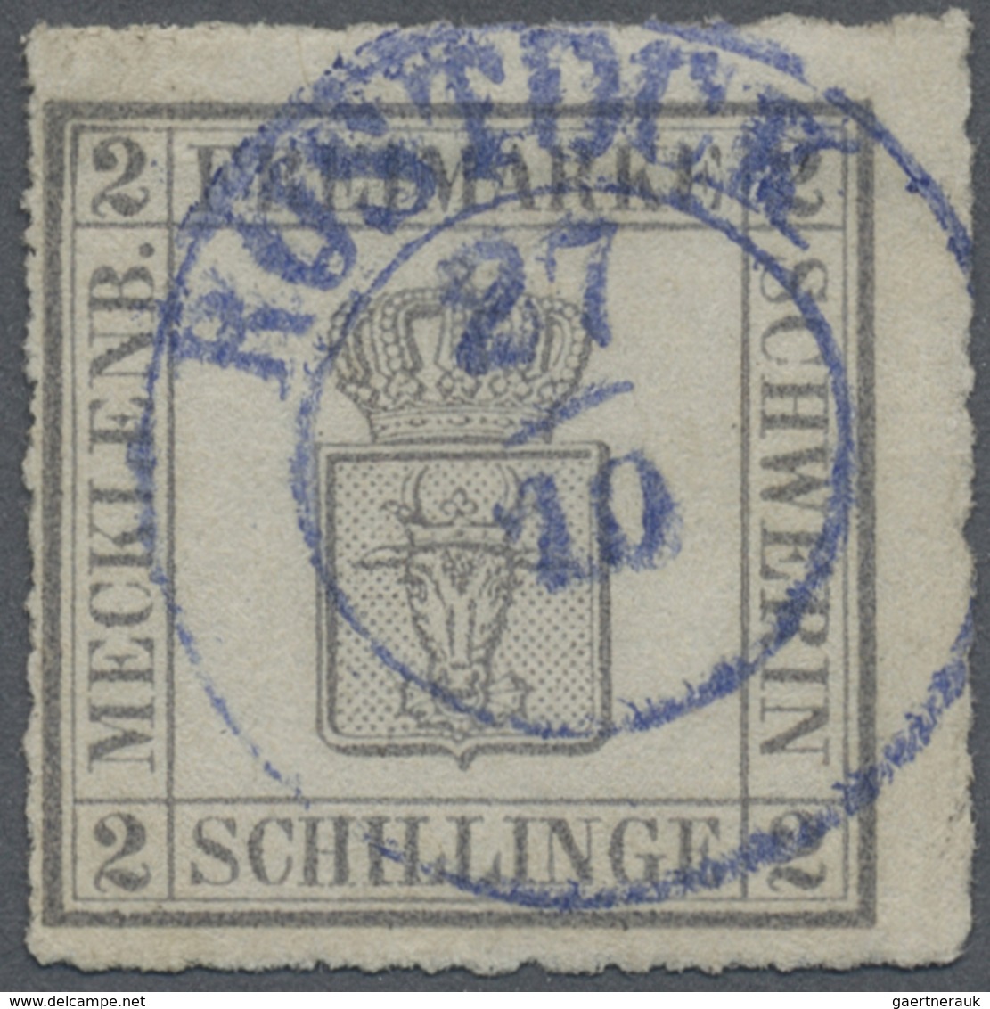 O Mecklenburg-Schwerin - Marken Und Briefe: 1867, 2 S Dunkelgrau, Einmalig Attraktives Luxusstück Mit - Mecklenbourg-Schwerin