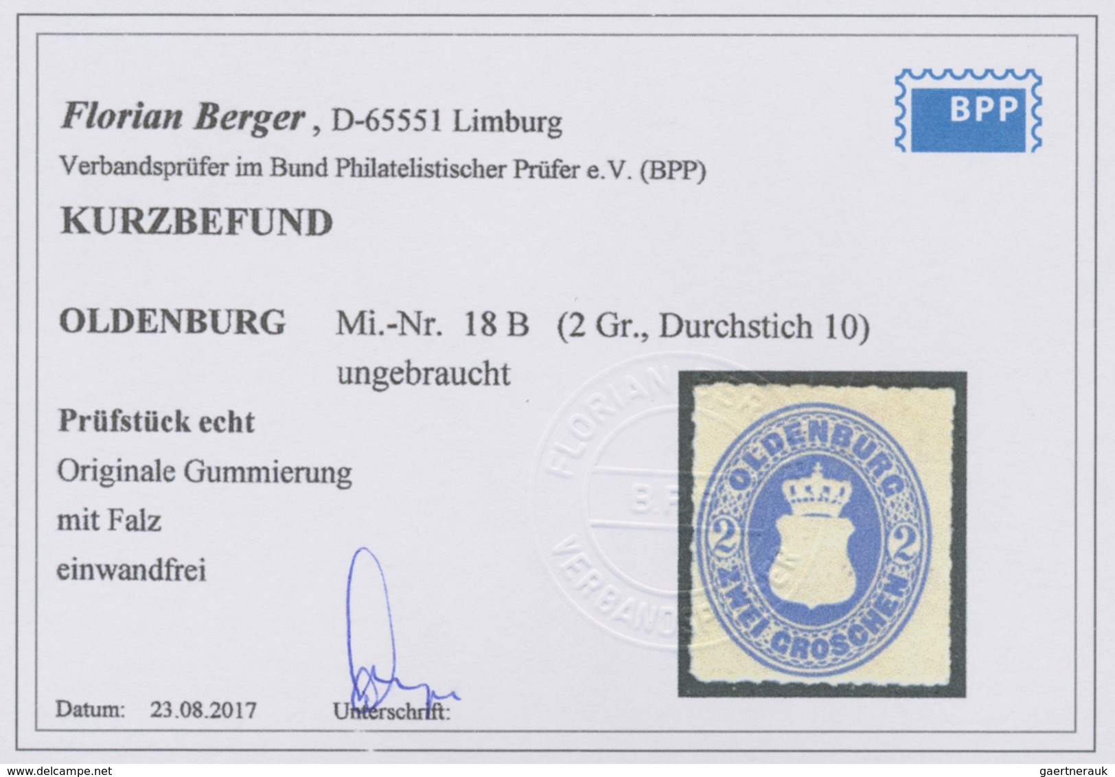 */(*) Oldenburg - Marken und Briefe: 1861/62, Ungebrauchtes Lot mit Mi.-Nr. 9 (Sperati-Fälschung),10a, 11a