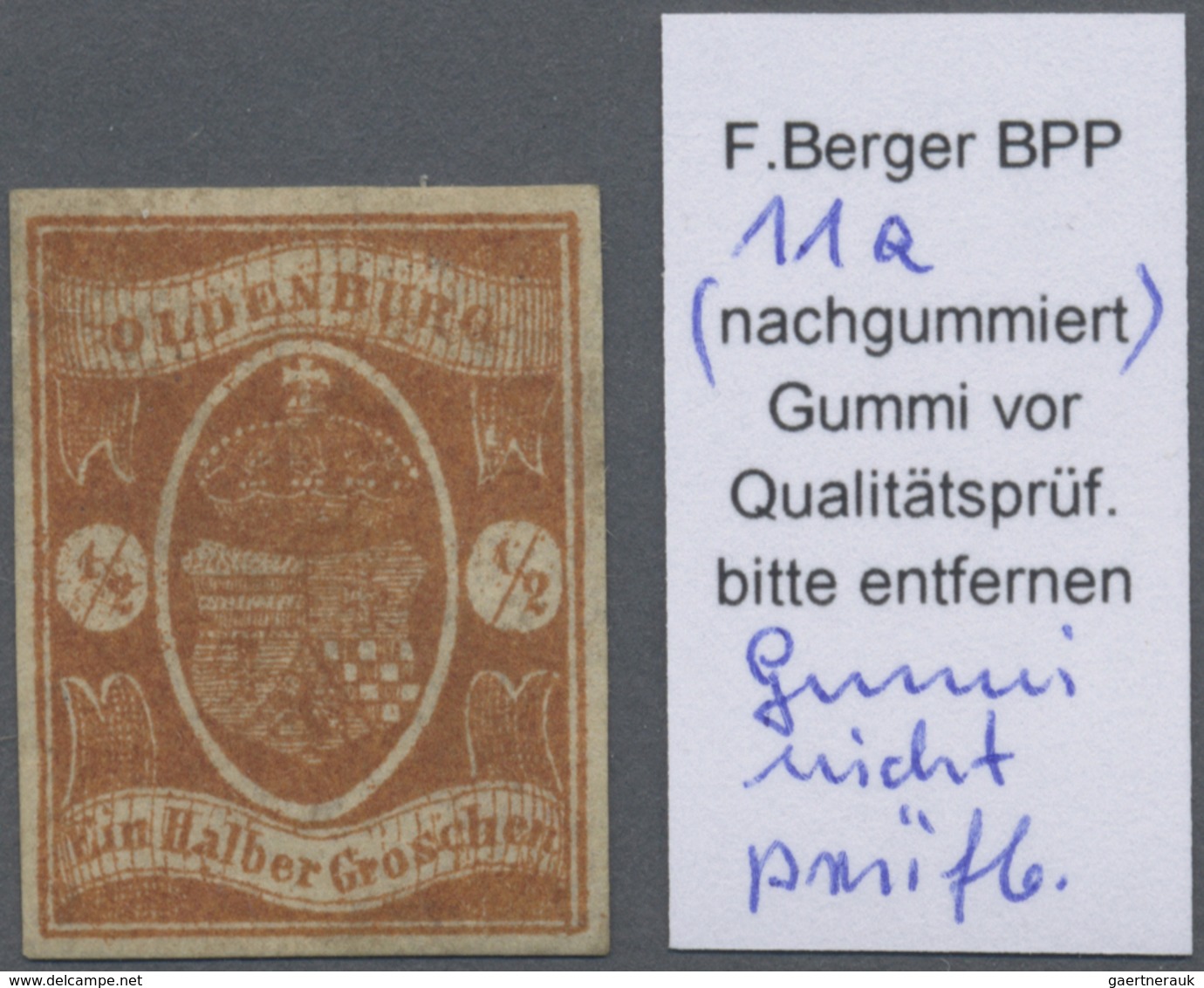 */(*) Oldenburg - Marken und Briefe: 1861/62, Ungebrauchtes Lot mit Mi.-Nr. 9 (Sperati-Fälschung),10a, 11a