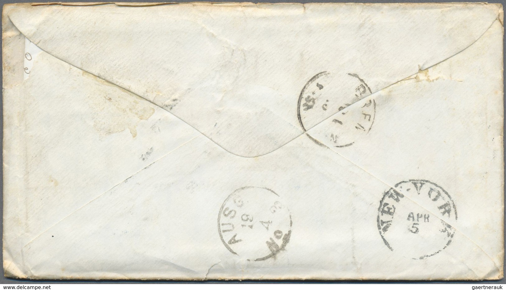 GA Oldenburg - Besonderheiten: 1872: "Incomming Mail" Zwei USA Ganzsachenumschläge (3 Cents Grün) Nach - Oldenburg