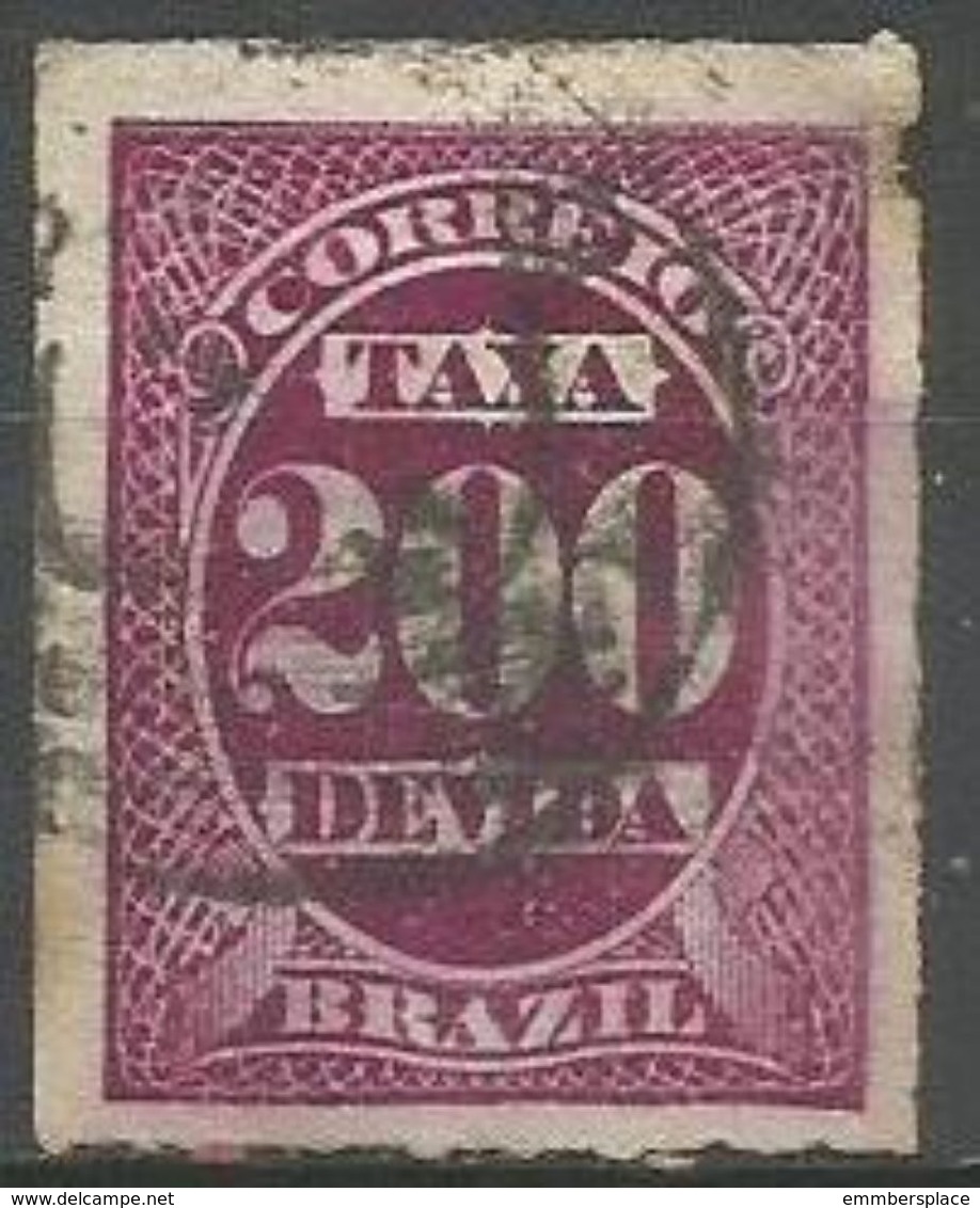 Brazil - 1890 Postage Due 200r Used  SG D100 - Postage Due