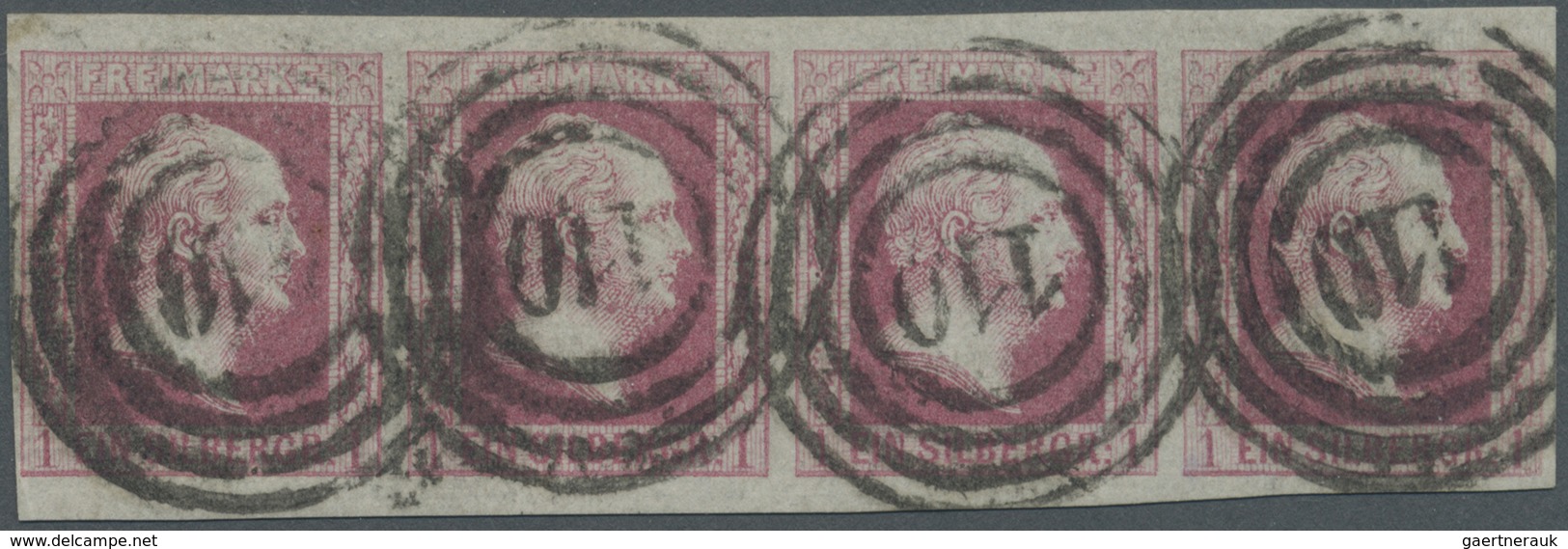 O Preußen - Marken Und Briefe: 1857, 1 Sgr. Rötlichkarmin In Besonders Tiefer Farbe Auf Dünnem Papier, - Autres & Non Classés