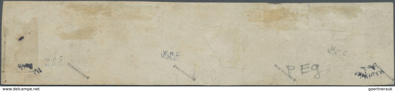 Brfst Preußen - Marken Und Briefe: 1866, 30 Sgr. Innendienstmarke Im Waagerechten Viererstreifen Mit Ra3 " - Autres & Non Classés