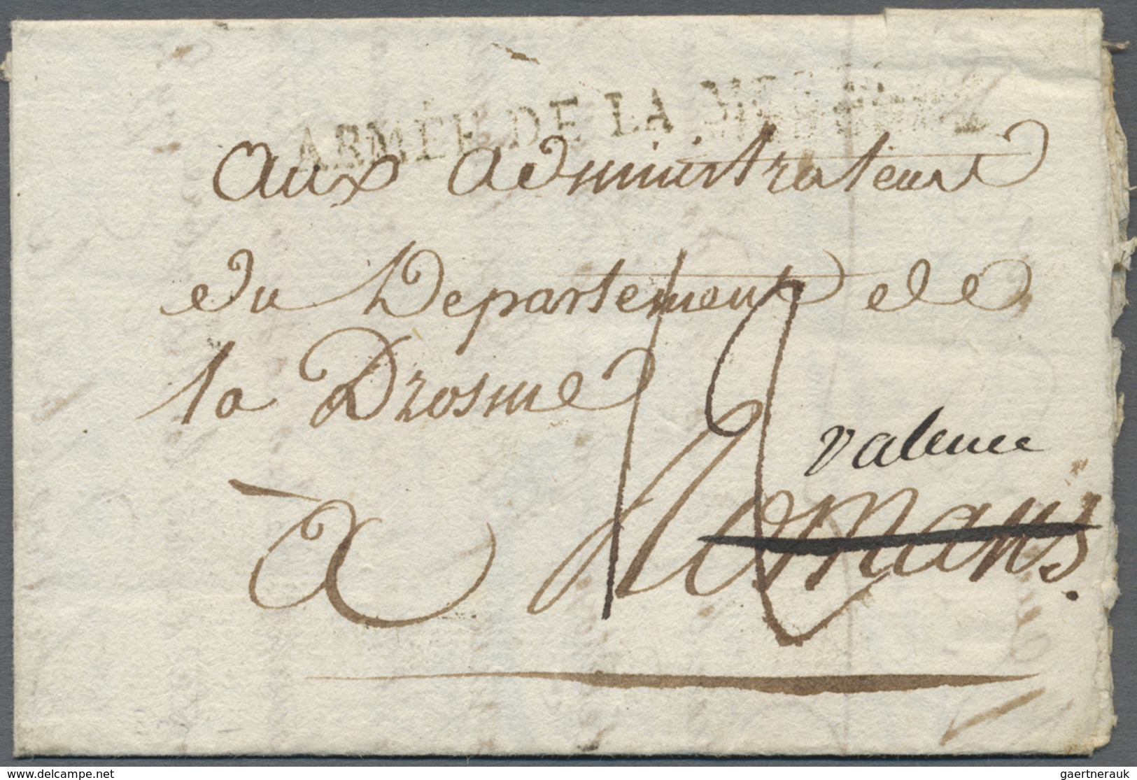 Br Preußen - Feldpost: 1792, "ARMÉE DE LA MOSELLE", Recht Klar Auf Komplettem Faltbrief (datiert Saarlo - Sonstige & Ohne Zuordnung