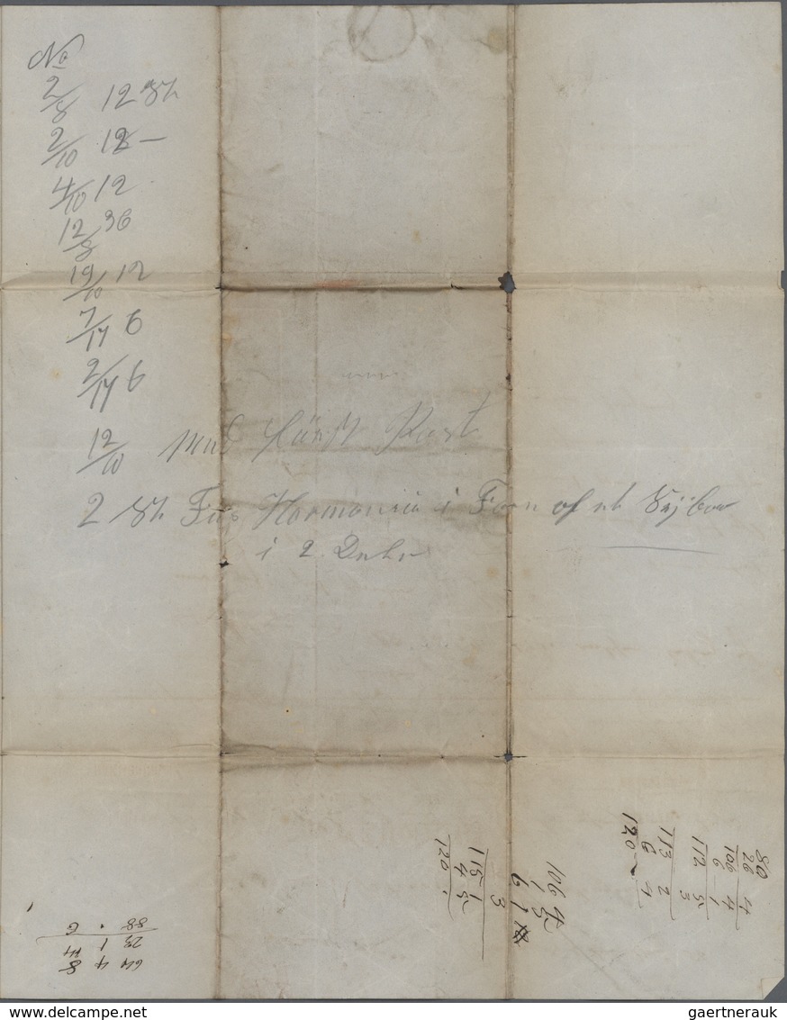 Br Preußen - Stempel: 1856, Barfrankierter Faltbrief Mit R3 BERLIN / HAMBURGER-BAHNH., 3/5, Via Transit - Autres & Non Classés