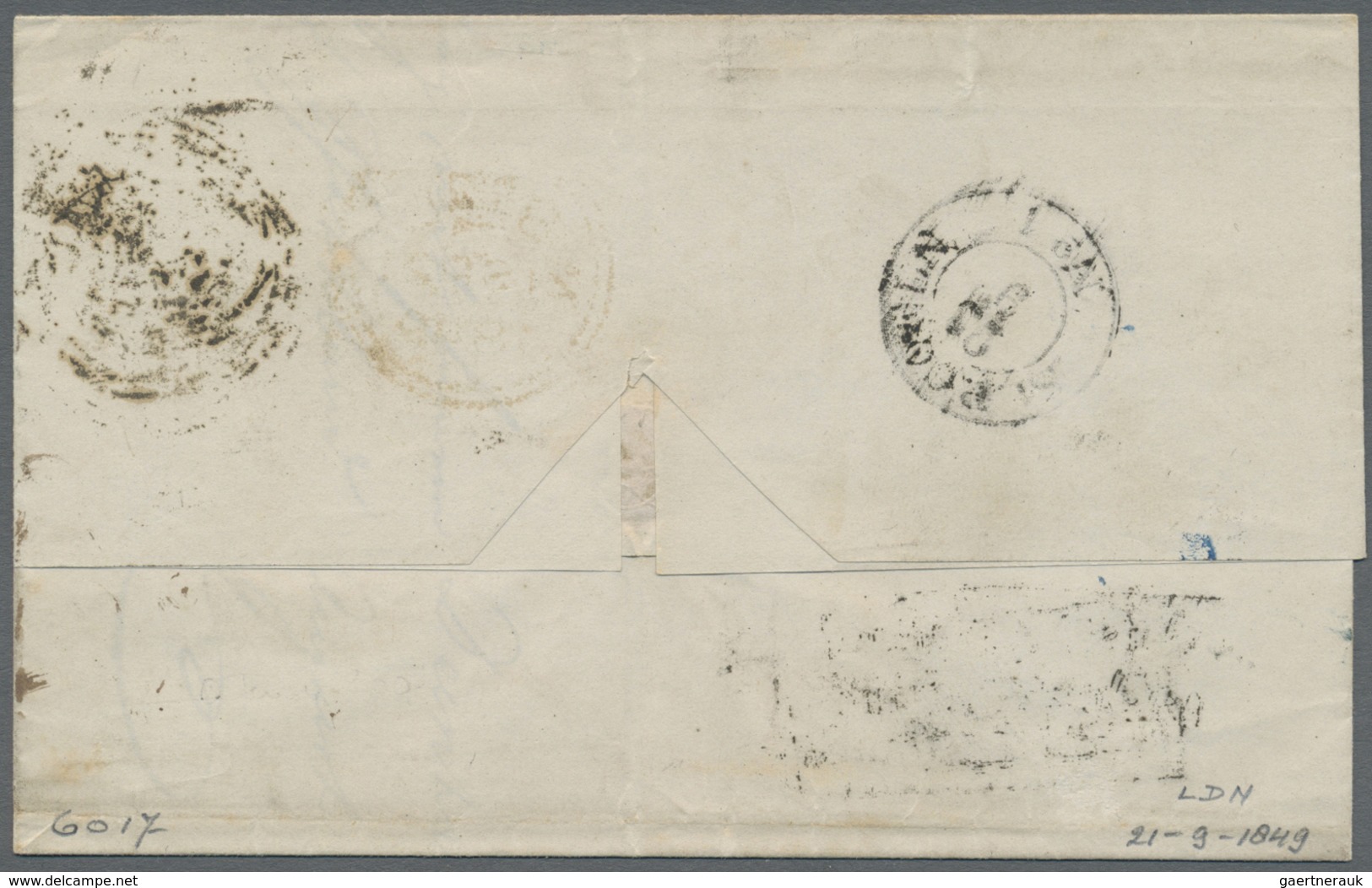 Br Preußen - Transitstempel: 1849, Brief Aus London Nach Köln Via Ostende. Transitstempel "Aus England - Altri & Non Classificati