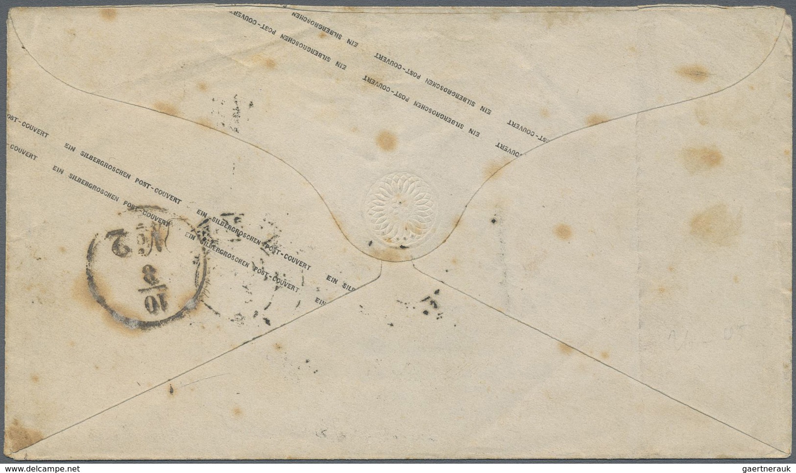 GA Schleswig-Holstein - Marken Und Briefe: 1867, Preußen 1 Sgr. Ganzsachen-Umschlag Mit DKr. "ALTONA 10 - Autres & Non Classés