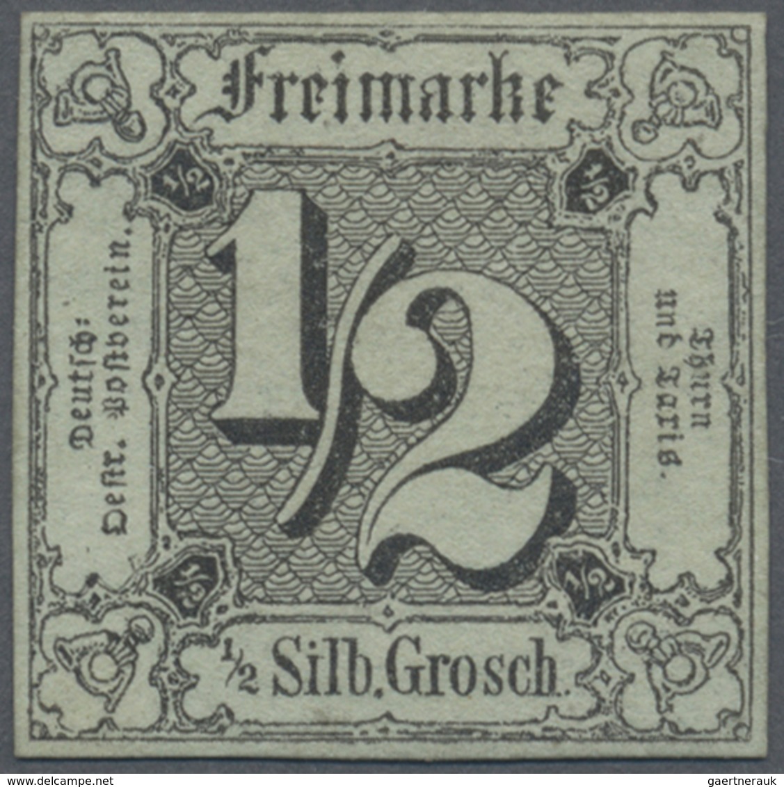 (*) Thurn & Taxis - Marken Und Briefe: 1852, 3 Sgr. Schwarz Auf Hellbraungelb, Ungebraucht Mit Neugummi, - Autres & Non Classés