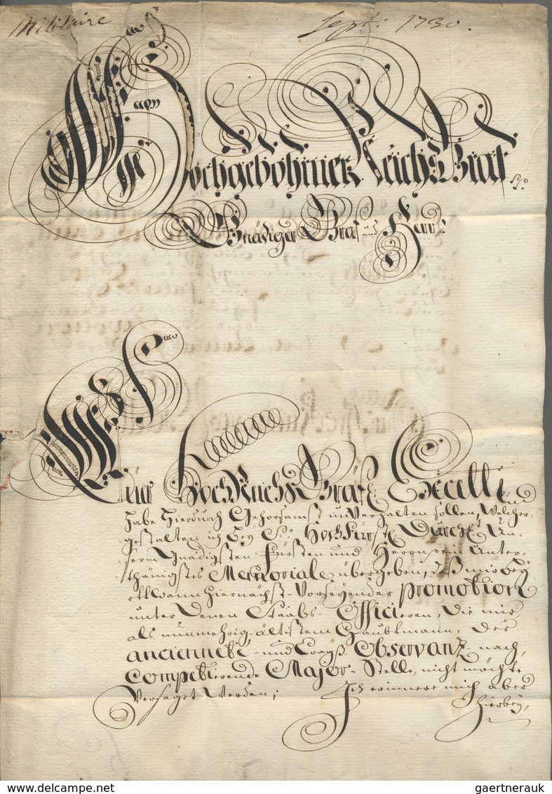 Br Württemberg - Vorphilatelie: 1730, Nussdorf, Wunderschöner Adelsbrief Mit 7-zeiliger Anschrift Und K - Préphilatélie