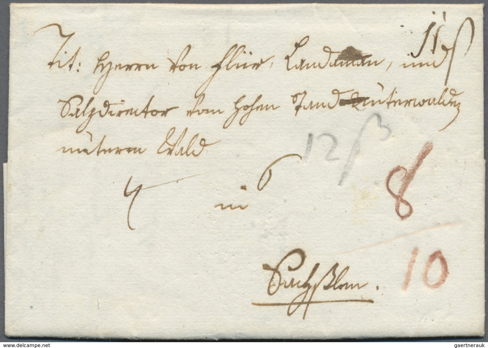 Br Württemberg - Vorphilatelie: 1797, Buchhorn (seit 1811 Friedrichshafen), Vollständiger Kleiner Kabin - Vorphilatelie
