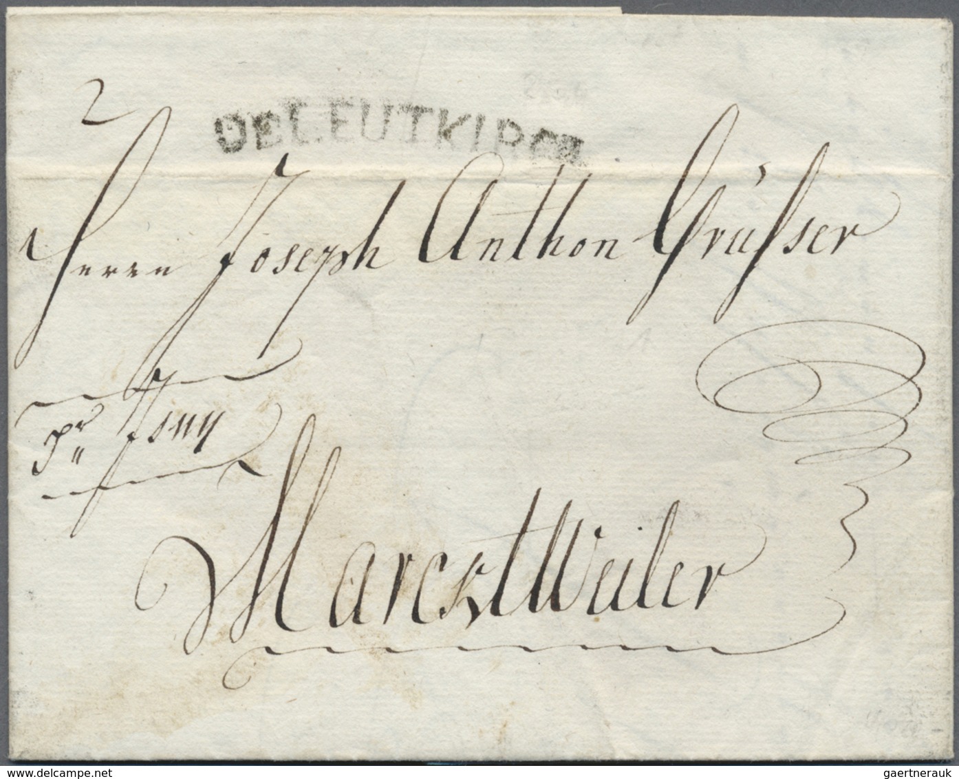 Br Württemberg - Vorphilatelie: DE LEUTKIRCH, Schwarzer L1 Auf Kpl. Privatbrief Vom 27. März 1799 Via I - Préphilatélie