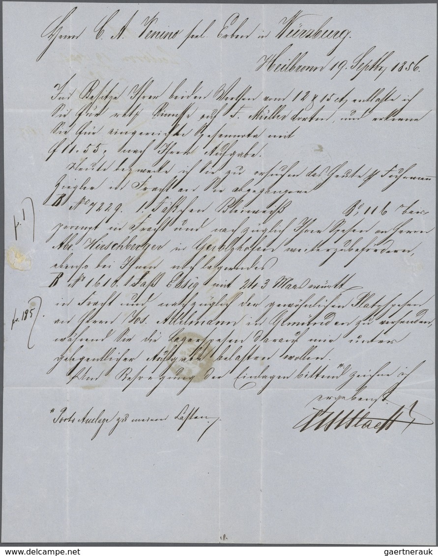 Br Württemberg - Marken Und Briefe: 1851, ZWEI BRIEFE Mit Je 6 Kr. Gelbgrün In Seltener Type II B Und B - Sonstige & Ohne Zuordnung