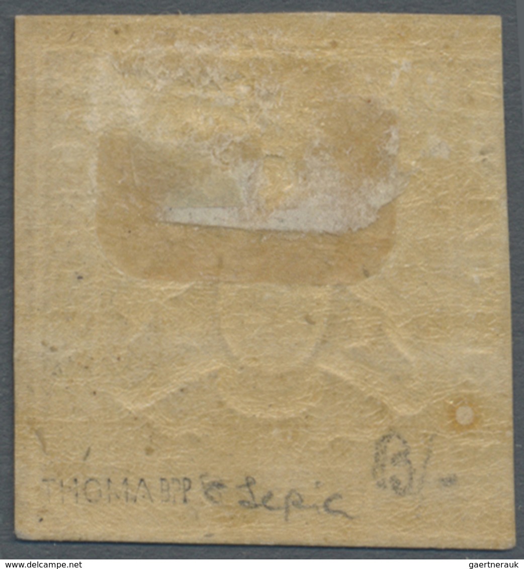 * Württemberg - Marken Und Briefe: 1857, Wappen 1 Kr. Dunkelbraunocker (sephia, Graustichig) Mit Seide - Altri & Non Classificati