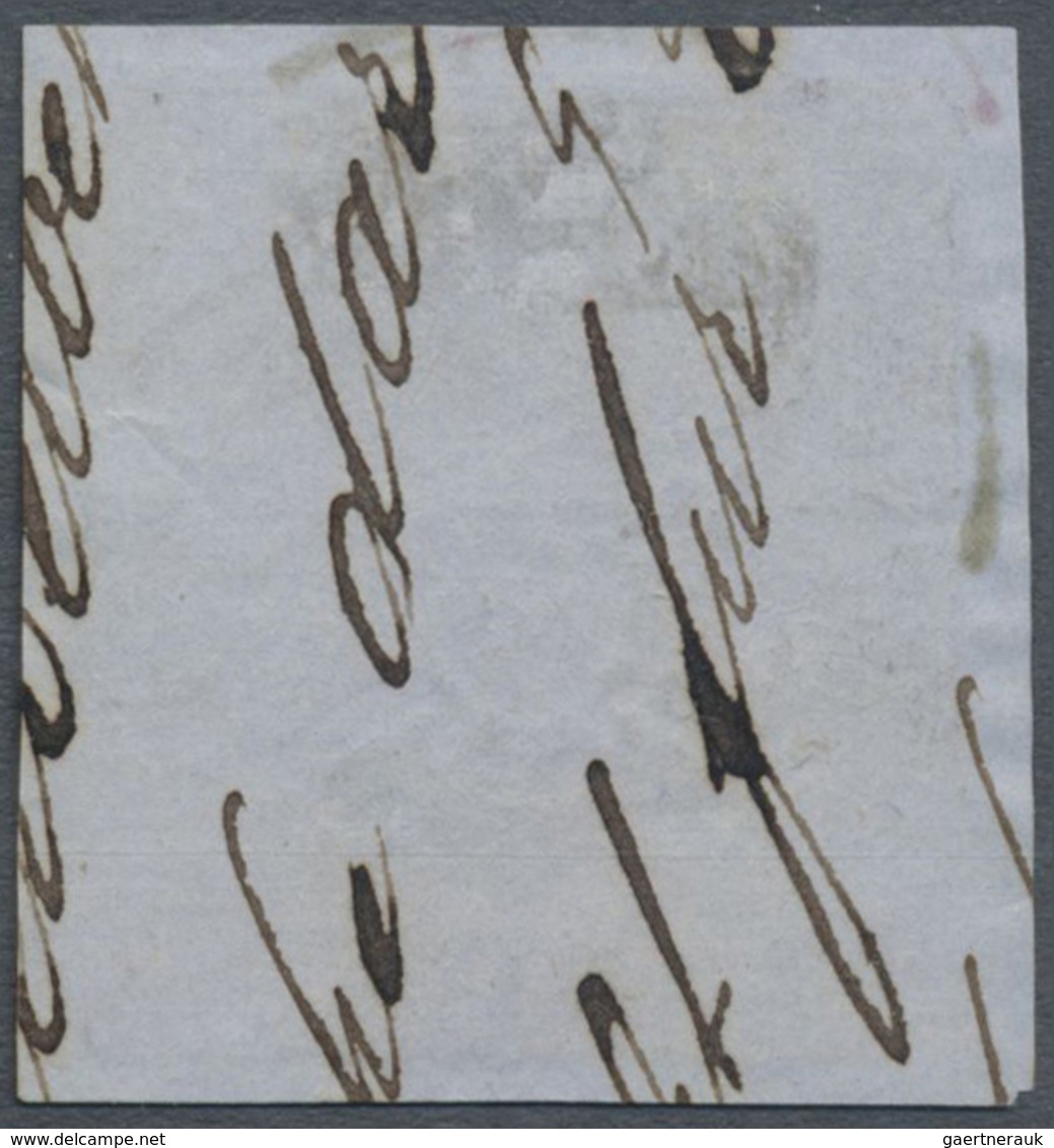 Brfst Württemberg - Marken Und Briefe: 1857, 18 Kr. Wappen Blau, Gestempelt Auf Briefstück, Typischer Schn - Autres & Non Classés