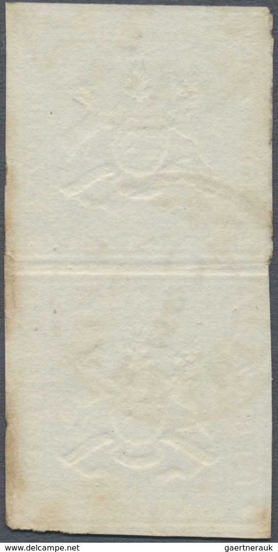 O/ Württemberg - Marken Und Briefe: 1859, 18 Kr. Dunkelblau (ohne Seidenfaden) Im Senkrechten Paar Mit - Sonstige & Ohne Zuordnung